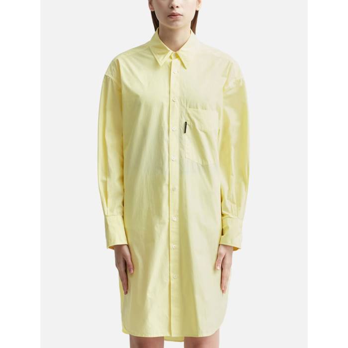 パームエンジェルス Palm Angels 【 Cotton Chemisier Dress Women Yellow 】 ドレス レディース yellow 黄色・イエロー