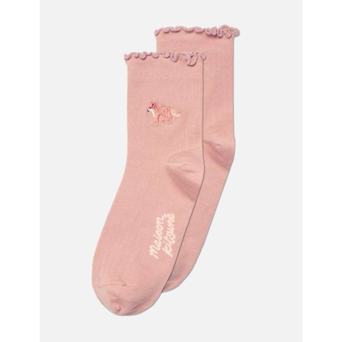 【 Baby Fox Socks Women Porcelain Pink 】 狐狸 靴下・ソックス レディース pink サクラ色