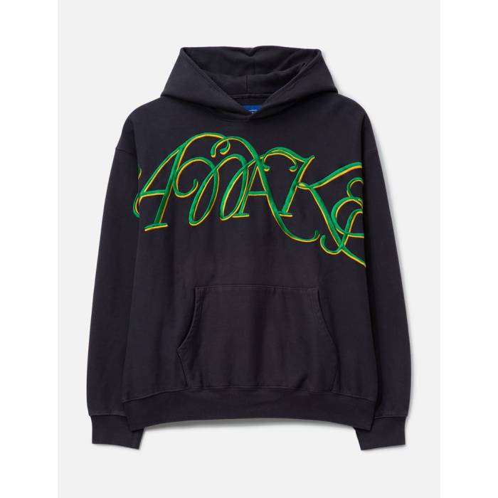 Awake Ny 【 Scripted Embroidered Hoodie Women Grey 】 フーディー パーカー レディース 薄墨色 薄墨色