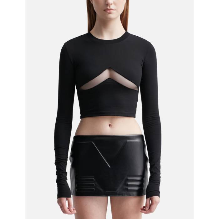 Mowalola 【 Cut Out Long Sleeve Top Women Black 】 Sleeve スリーブ レディース 黒色 ブラック 24,353円