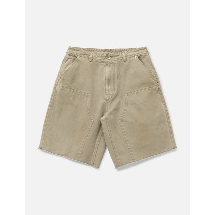 Coor 【 Over Dyed Bermuda Double Knee Pants Men Washed Beige 】 メンズ ベージュ