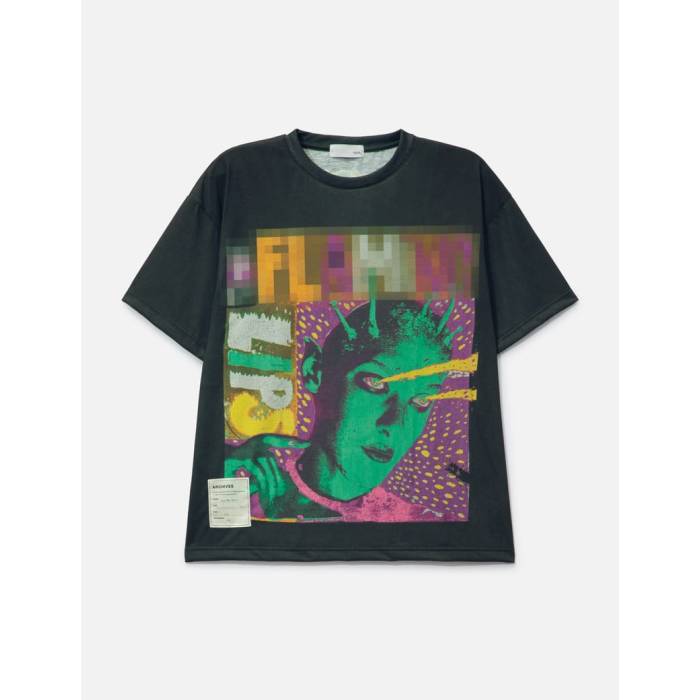 Tolq 【 Trompe L'oeil Mosaic T-Shirt Unisex Black 】 Tシャツ ユニセックス 黒色 ブラック