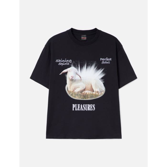 プレジャーズ Pleasures 【 Shine T-Shirt Men Black 】 ティーシャツ メンズ 黒いこと 黒いこと
