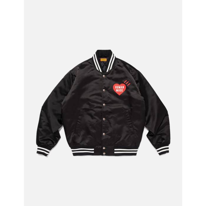 ヒューマンメイド Human Made 【 Nylon Stadium Jacket Unisex Black 】 ナイロン スタジアム Jacket ジャケット ユニセックス 黒色 ブラック|スニケス