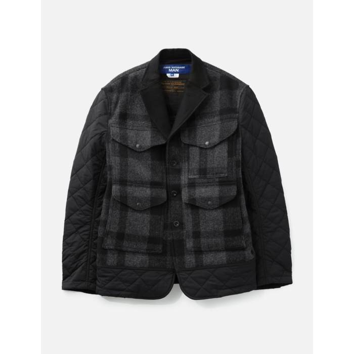 ジュンヤワタナベ Junya Watanabe Man 【 X Filson Checked Quilted Coat Men Black/Grey 】 メンズ 黒色 ブラック 灰色 グレー