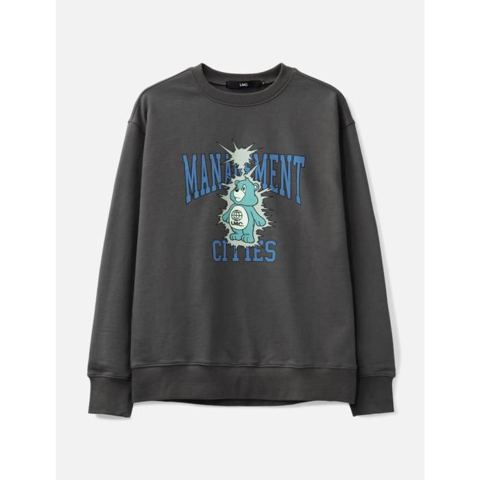 Lmc 【 Thunder Bear Sweatshirt Men Charcoal 】 サンダー 汗水 調教師 メンズ 濃灰色