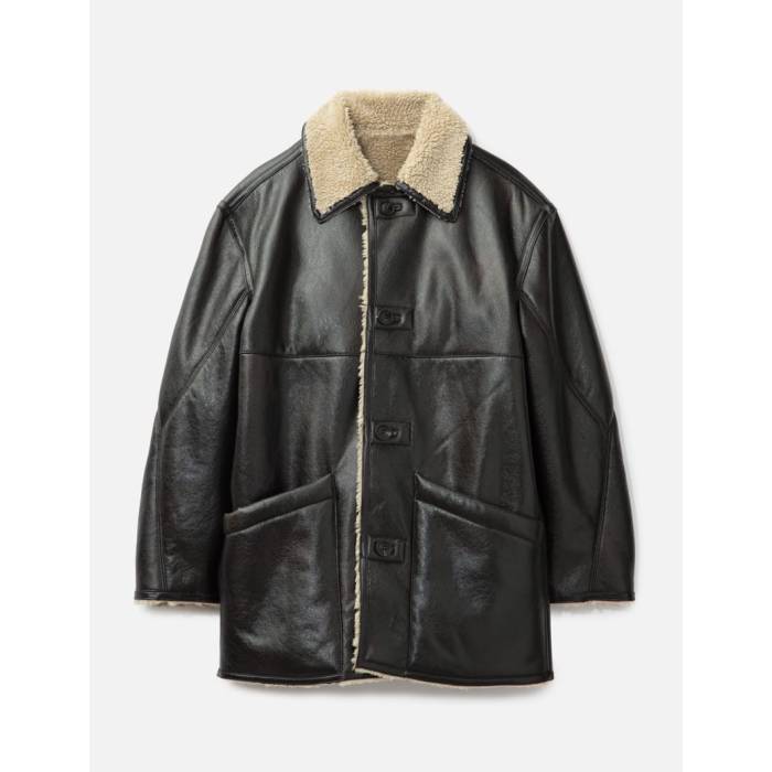 Coor 【 Reversible Fake Shearling Coat Men Dark Brown 】 リヴァーシブル メンズ 赤銅色 赤銅色