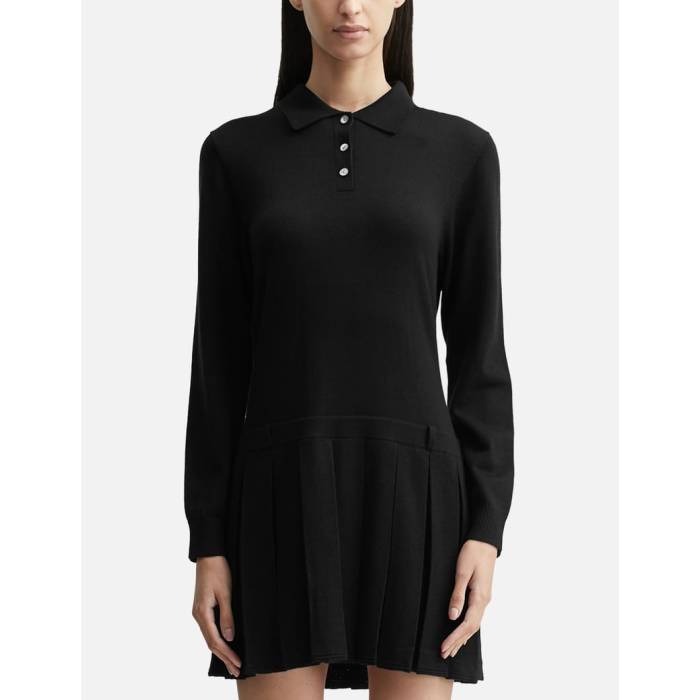 Sandy Liang 【 Hague Sweater Dress Women Black 】 調教師 御召しもの レディース 黒いこと 黒いこと