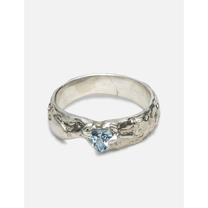 Ten Antennas 【 Frozen Heart Ring Unisex Silver/ Blue 】 ユニ一発やる Silver しろがね色・しろがね色 青み 青色