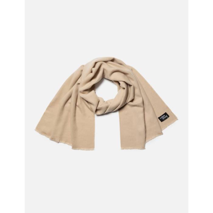 【 Wool Fringe Scarf Unisex Tan Beige 】 スカーフ ユニセックス ベージュ