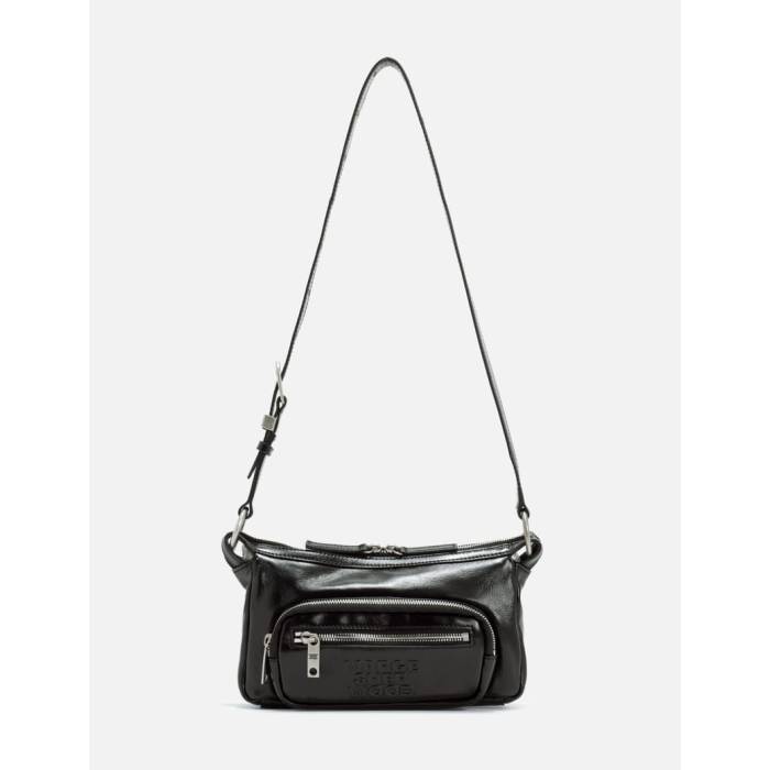 Margesherwood 【 Outpocket Hobo Mini Women Black Glossy Plain 】 レディース 黒色 ブラック