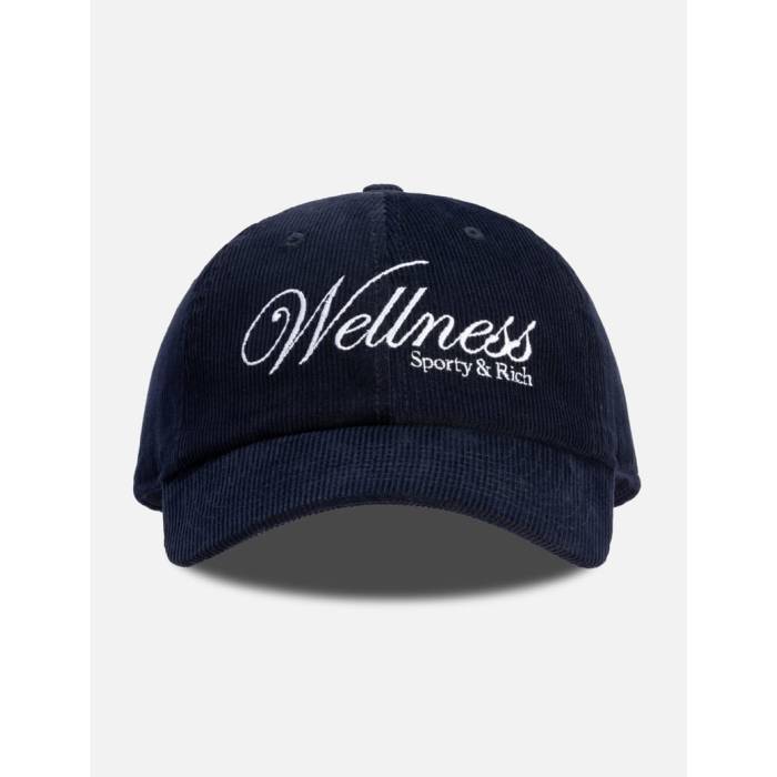 Sporty \u0026 Rich 【 Soho Corduroy Hat Women Navy/White 】 コール天 レディース 紺色 米国海軍 白いこと 白いこと