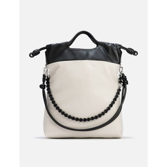 ロエベ Loewe 【 Flamenco Purse Tote Women Light Ghost / Black 】 レディース 黒色 ブラック
