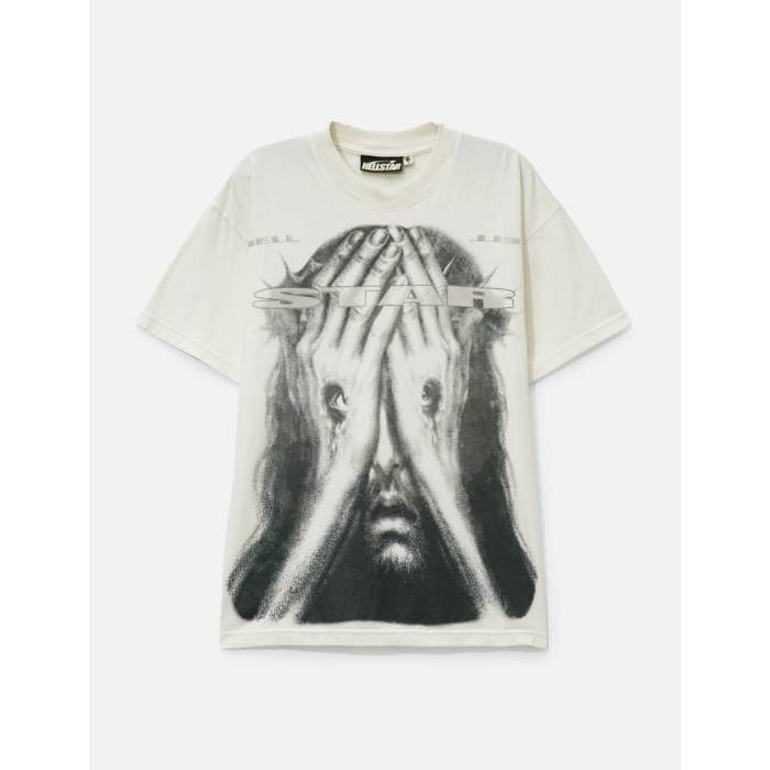 Hellstar 【 Jesus Eyes T-Shirt Men Black 】 プルオーバー メンズ 黒いこと 黒いこと