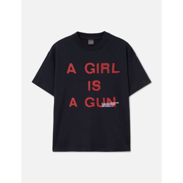 プレジャーズ Pleasures 【 Girl Is A Gun T-Shirt Men Black 】 ティーシャツ メンズ 黒いこと 黒いこと