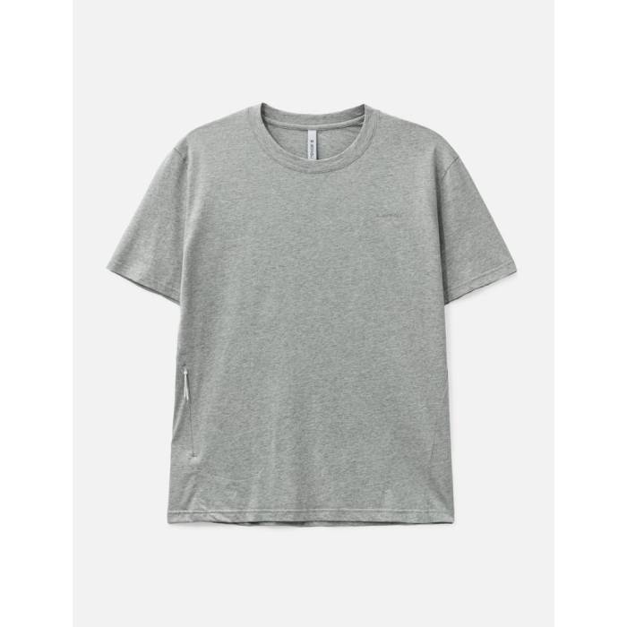Jeongli 【 Side Pocket T-Shirt Men Grey 】 プルオーバー メンズ 薄墨色 薄墨色
