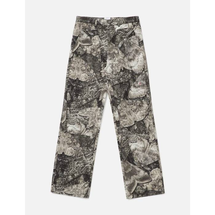Roa 【 Fomes Moth Print Double Knee Pant Men Brown 】 ズボン下 メンズ 赤銅色 赤銅色