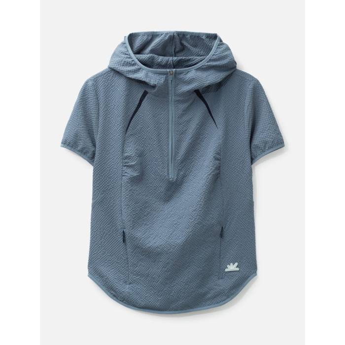 Sunlove 【 W Soar Half Zip Hooded Top Women Blue 】 二分の一 ボンネット付 レディース 青み 青色