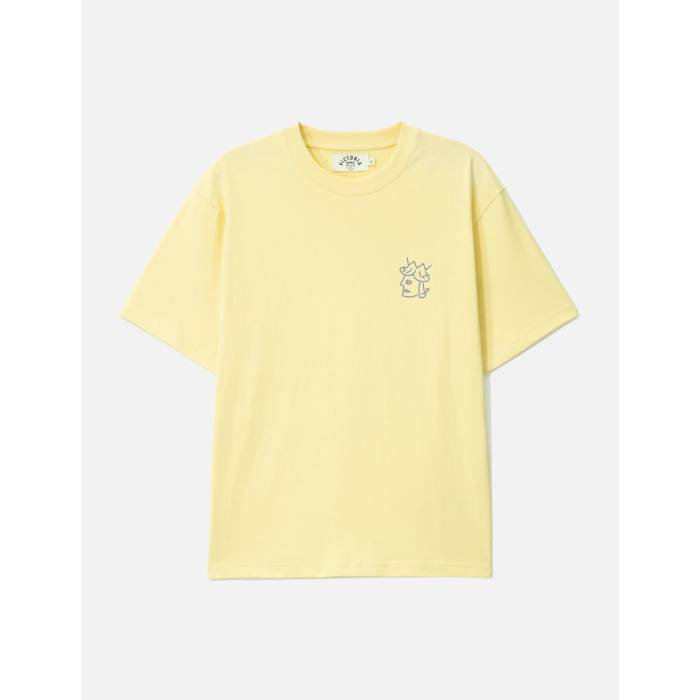 Victoria 【 Queenhead Logo Short Sleeve T-Shirt Men Yolk 】 ロゴ Sleeve スリーブ Tシャツ メンズ