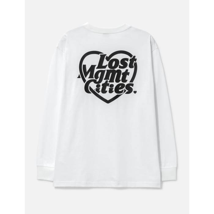 Lmc 【 Heart Globe Long Sleeve T-Shirt Men White 】 地球儀 Sleeve 衣袂 ティーシャツ メンズ 白いこと 白いこと