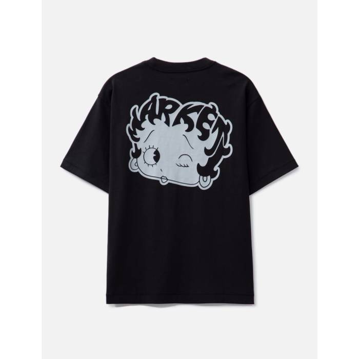 Market 【 Betty Boop Mascot T-Shirt Men Black 】 Tシャツ メンズ 黒色 ブラック