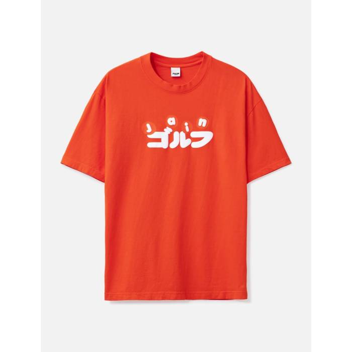 Jain Golf 【 Jain Loves Japan: Short Orange T-Shirt Men Dark Orange 】 orange 橙・オレンジ Tシャツ メンズ orange 橙・オレンジ