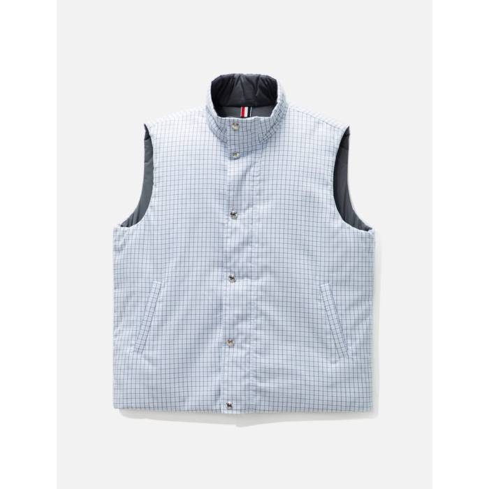 トム ブラウン Thom Browne 【 4-Bar Reversible Vest Men Medium Blue 】 リバーシブル ベスト メンズ 青色 ブルー