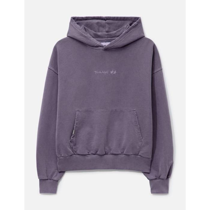 Twojeys 【 Pigment Dyed Purple Icon Hoodie Unisex Purple 】 Purple 紫・パープル アイコン フーディー パーカー ユニセックス Purple 紫・パープル