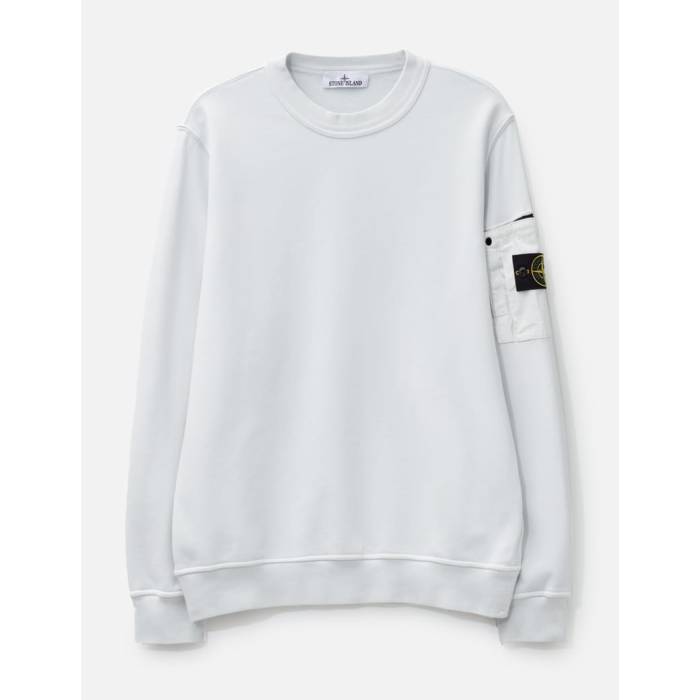 ストーンアイランド Stone Island 【 Cotton Fleece Crewneck Sweatshirt Men Sky Blue 】 フリース 汗水 調教師 メンズ 天の原 青碧 青碧