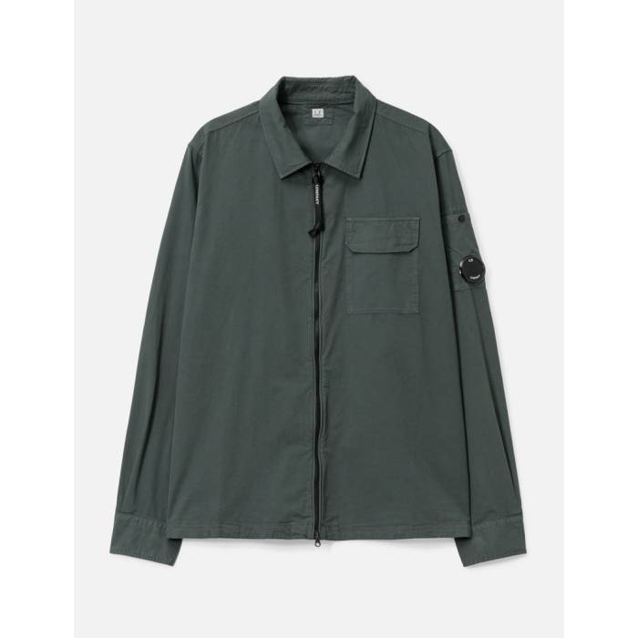 シーピーカンパニー C.p. Company 【 Overshirt In Organic Gabardine Men 921 - Gunmetal 】 メンズ