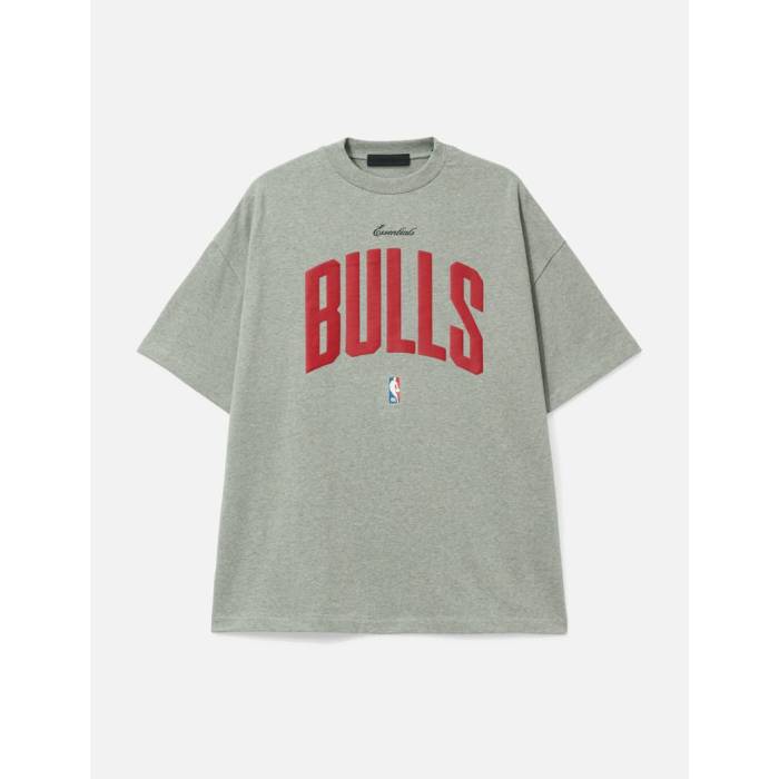Fear Of God Essentials 【 Fear Of God X Nba Bulls 90'S T-Shirt Men Concrete Heather 】 ブルズ Tシャツ メンズ heather ヘザー