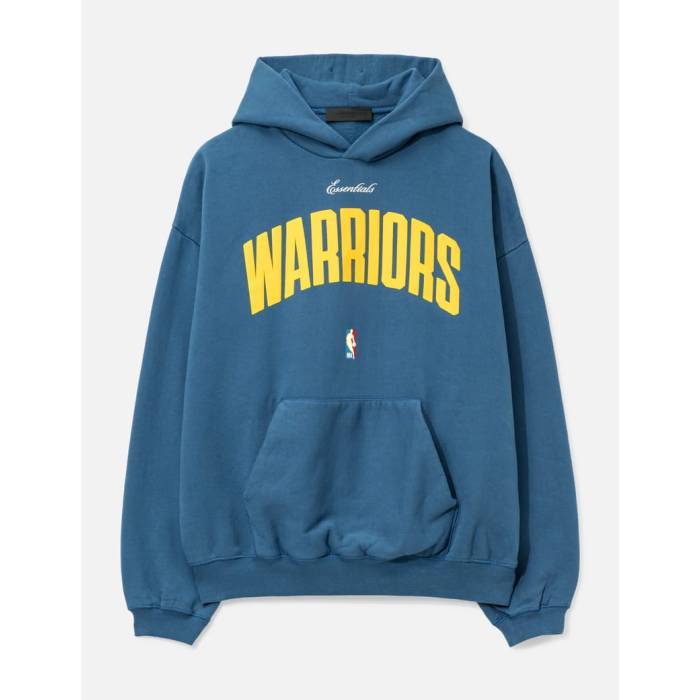 Fear Of God Essentials 【 Fear Of God X Nba Warriors 90'S Hoodie Men Blue Sapphire 】 ウォリアーズ フーディー パーカー メンズ 青色 ブルー|スニケス