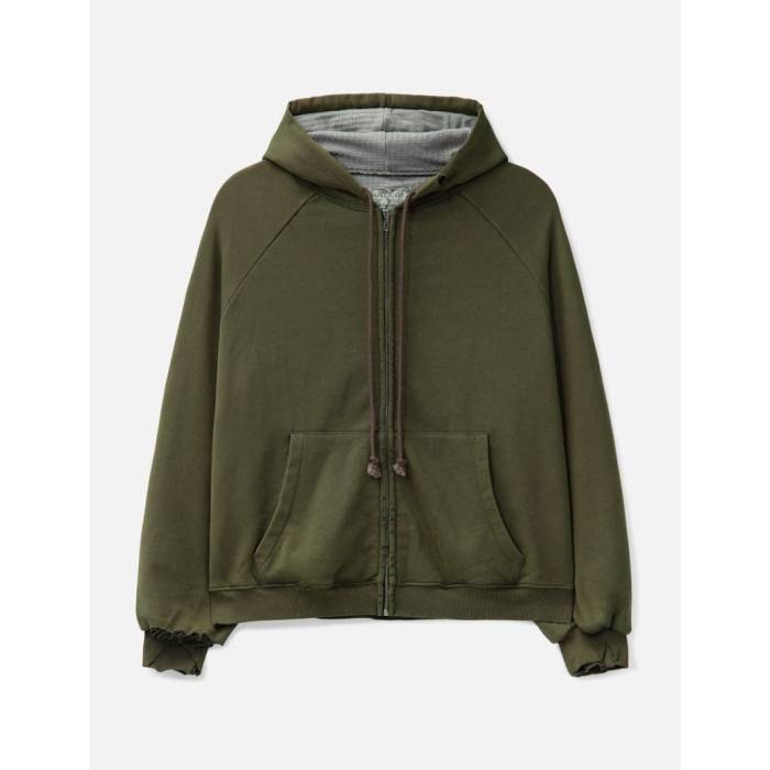 Basketcase 【 Hench Thermal Lined Zip-Up Hoodie Unisex Washed Brown 】 フーディー パーカー ユニ一発やる 赤銅色 赤銅色