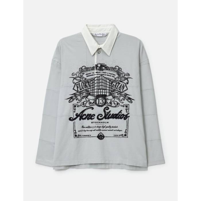 アクネストゥディオズ Acne Studios 【 Logo T-Shirt Unisex Cold Grey 】 ロゴタイプ プルオーバー ユニ一発やる 薄墨色 薄墨色