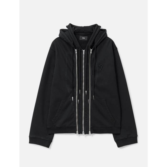 Vain 【 Three Zip Hoodie Unisex Black 】 フーディー パーカー ユニセックス 黒色 ブラック