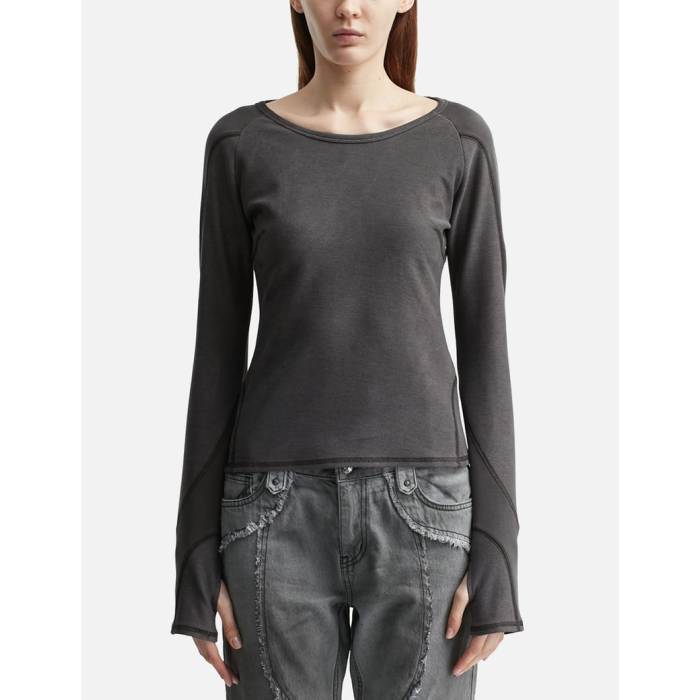 Mystephenm 【 Vol. 3.0 Flatlock T-Shirt Women Black 】 プルオーバー レディース 黒いこと 黒いこと