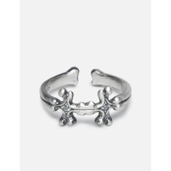 Polyteru 【 925 Silver Ring 002 - Cross Bone Unisex Silver 】 Silver 銀色・シルバー ユニセックス