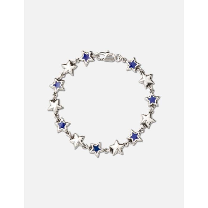 Twojeys 【 Blue Enameled Stars Bracelet Unisex Silver/Blue 】 青色 ブルー スターズ ブレスレット ユニセックス Silver 銀色・シルバー 青色 ブルー