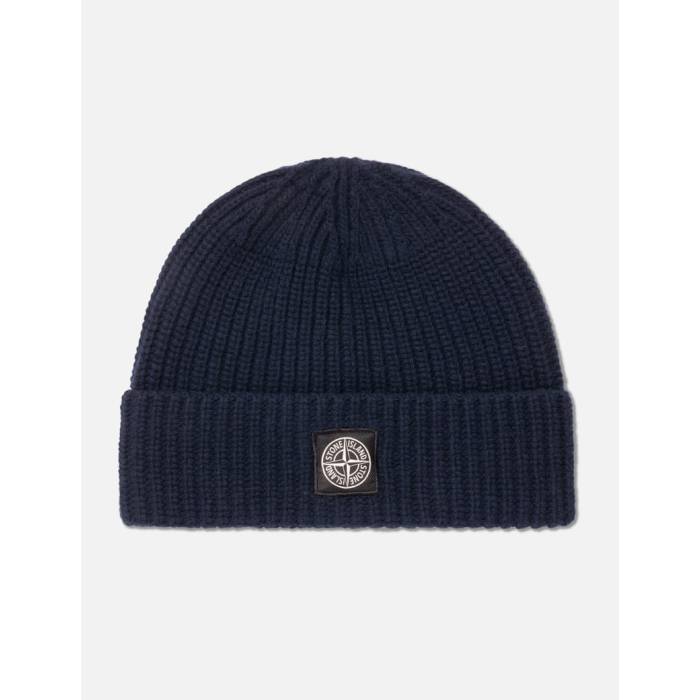 ストーンアイランド Stone Island 【 Light Rws Geelong Wool Knit Beanie Men Black 】 ニット キャップ 帽子 メンズ 黒色 ブラック