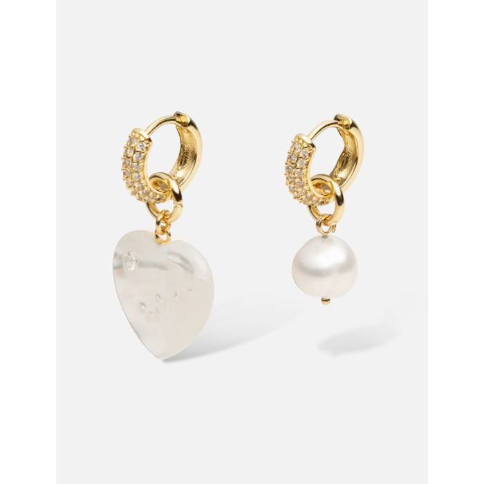 Notte 【 Love At First Sight Pearly Earrings Women White/ Gold 】 イヤリング レディース 白色 ホワイト ゴールド｜スニケス