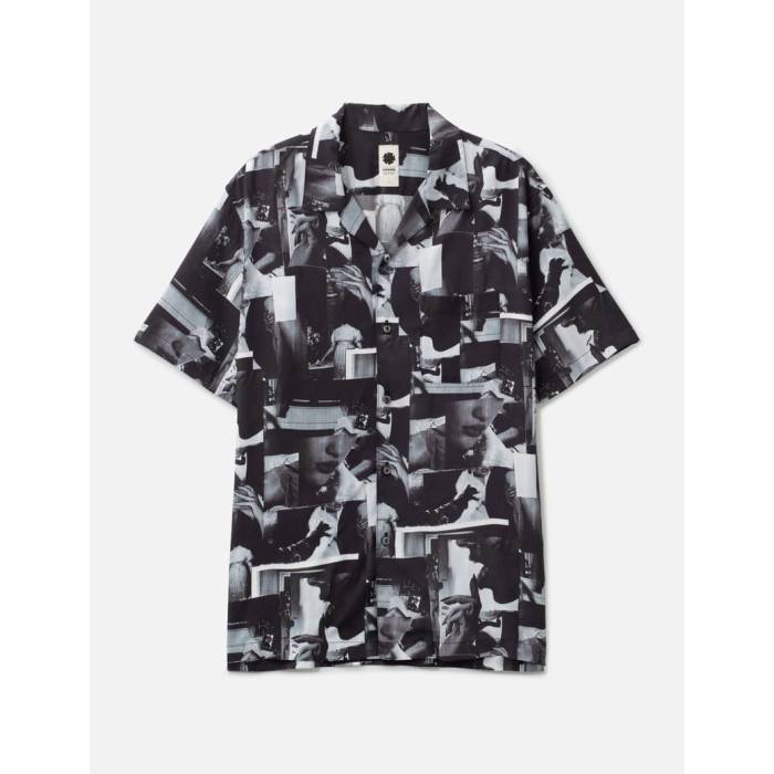 Vowels 【 Printed Still Shirt Men Black 】 メンズ 黒いこと 黒いこと