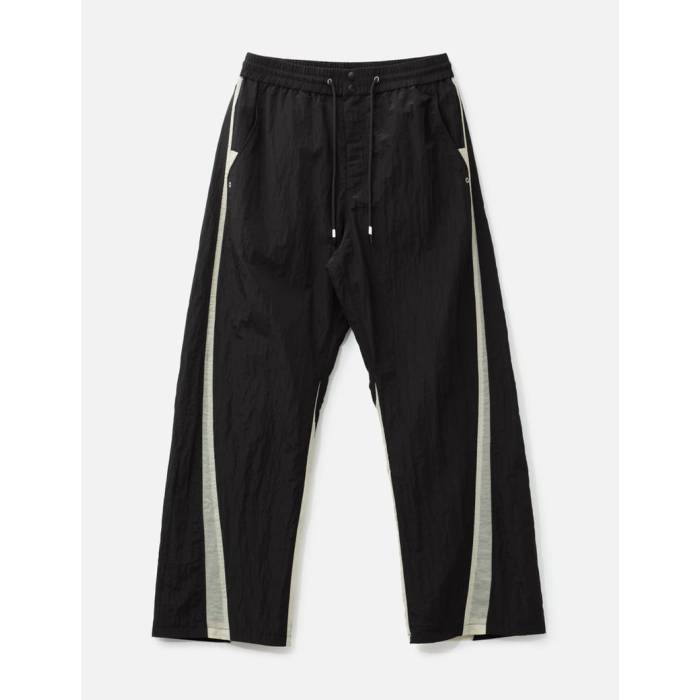 Plateau Studio 【 Curvy Nylon Pants Men Black 】 ナイロン メンズ 黒いこと 黒いこと