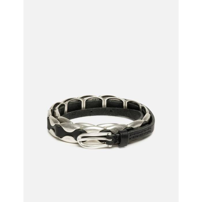 アワーレガシー Our Legacy 【 Billow Belt Unisex Oily Black Leather 】 胴締め ユニ一発やる 黒いこと 黒いこと なめし革