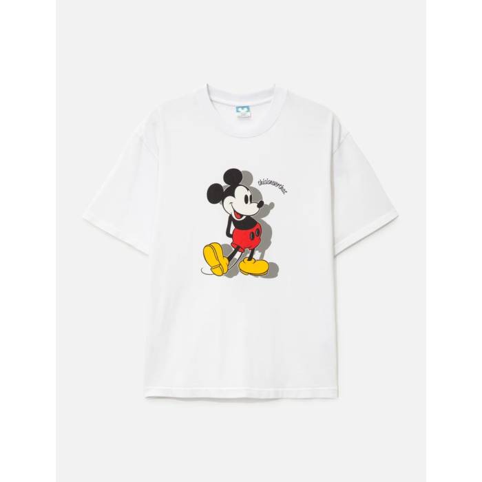 【 Mickey Classic T-Shirt Men White 】 古典派音楽 プルオーバー メンズ 白いこと 白いこと