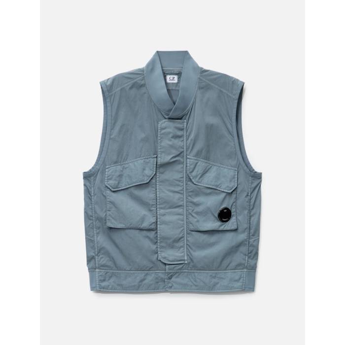 シーピーカンパニー C.p. Company 【 Chrome-R Lens Vest Men Stormy Weather 】 より良い メンズ