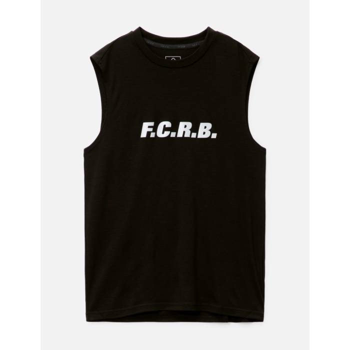 F.c. Real Bristol 【 Wool Blend Authentic No Sleeve T-Shirt Men Black 】 オーセンティック Sleeve 衣袂 ティーシャツ メンズ 黒いこと 黒いこと
