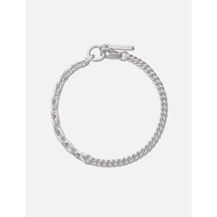 Midnightfactory 【 Curb Chain With Cable Silver Chain Bracelet Unisex Silver 】 Silver 銀色・シルバー ブレスレット ユニセックス Silver 銀色・シルバー