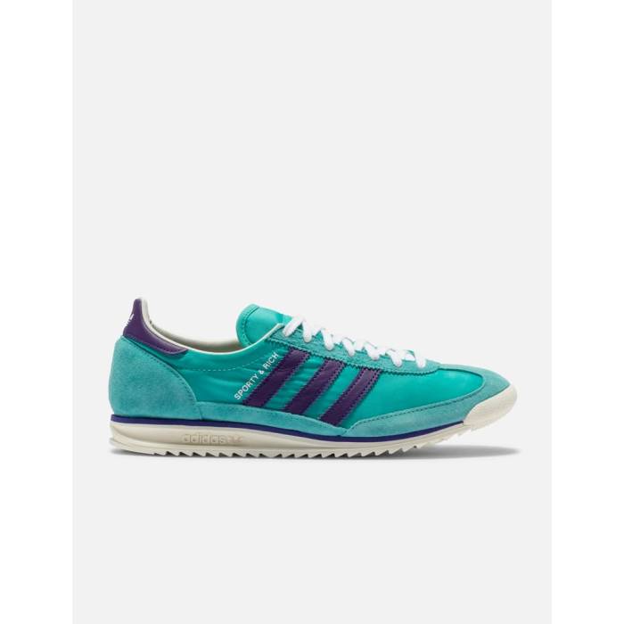 アディダス Adidas Originals 【 X Sporty \u0026 Rich Sl72 Men Mint Rush/ Power Purple F14/ Cream White 】 メンズ rush 混雑時 Power 力強さ Purple 紫・パープル 皮膚軟化剤 白いこと 白いこと