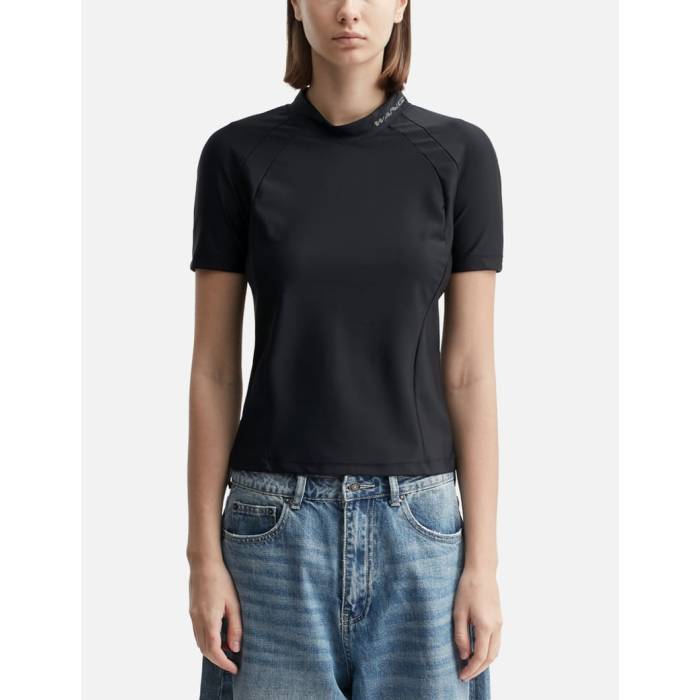 T By Alexander Wang 【 Logo Detailed Rash Guard Women Black 】 ロゴ レディース 黒色 ブラック