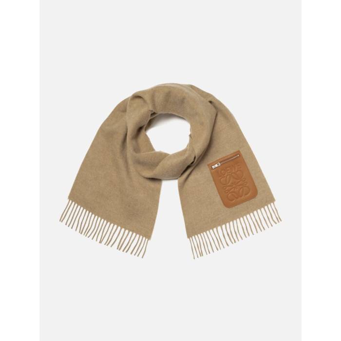 ロエベ Loewe 【 Scarf Women Beige 】 えり巻き レディース ベージュ